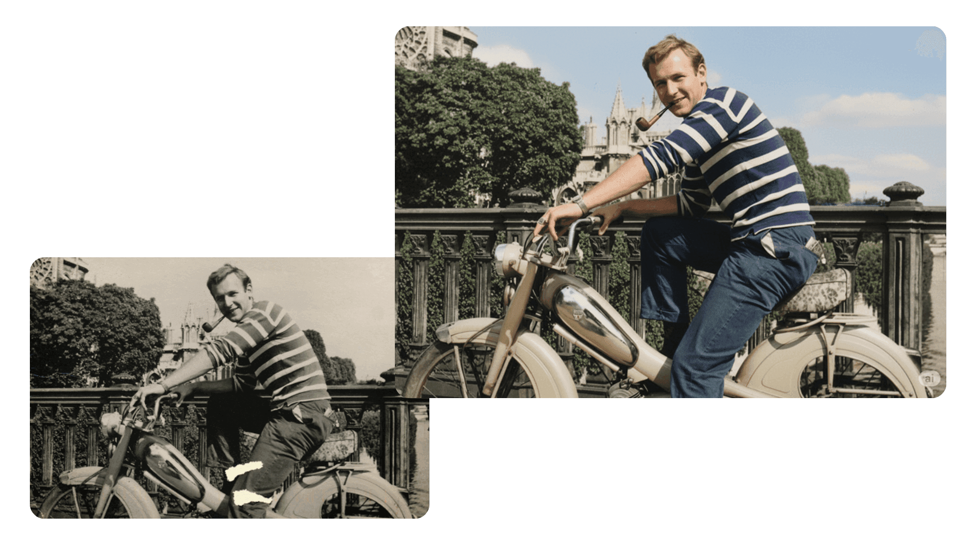 AI photo restoration preview