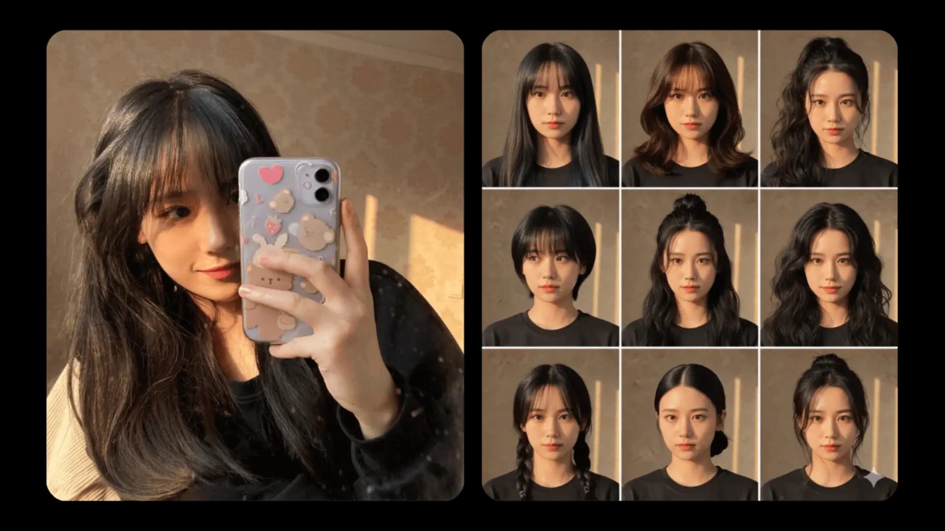 AI hairstyle try-on feature preview